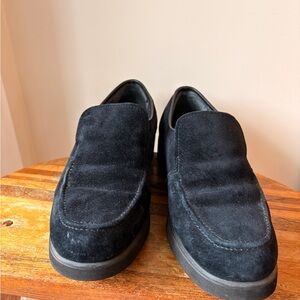 Hush Puppies black suede loafers
